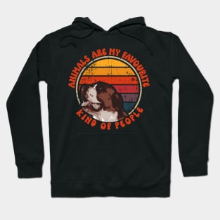 Animals are my favorite kind of people saint Bernard dog lover Hoodie